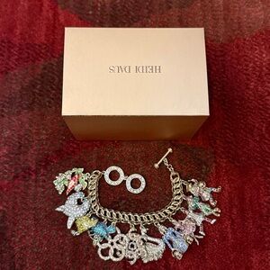 Heidi Daus Gold Bracelet with Colorful Animal Charms